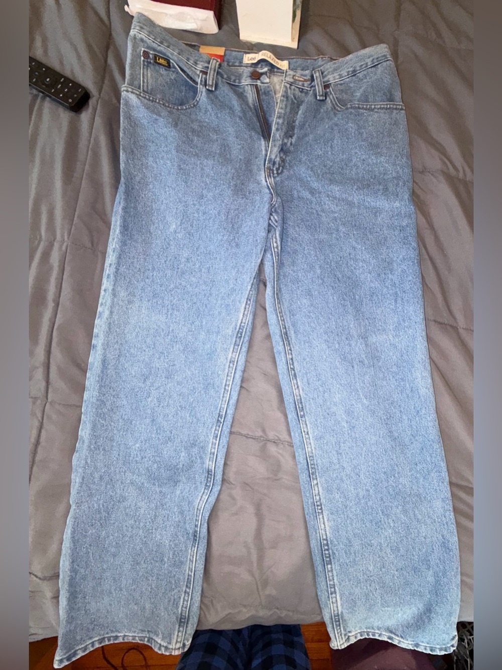 Lee Relaxed Fit Jeans Men's 34x30 Light Stone Wash NWT Classic Denim